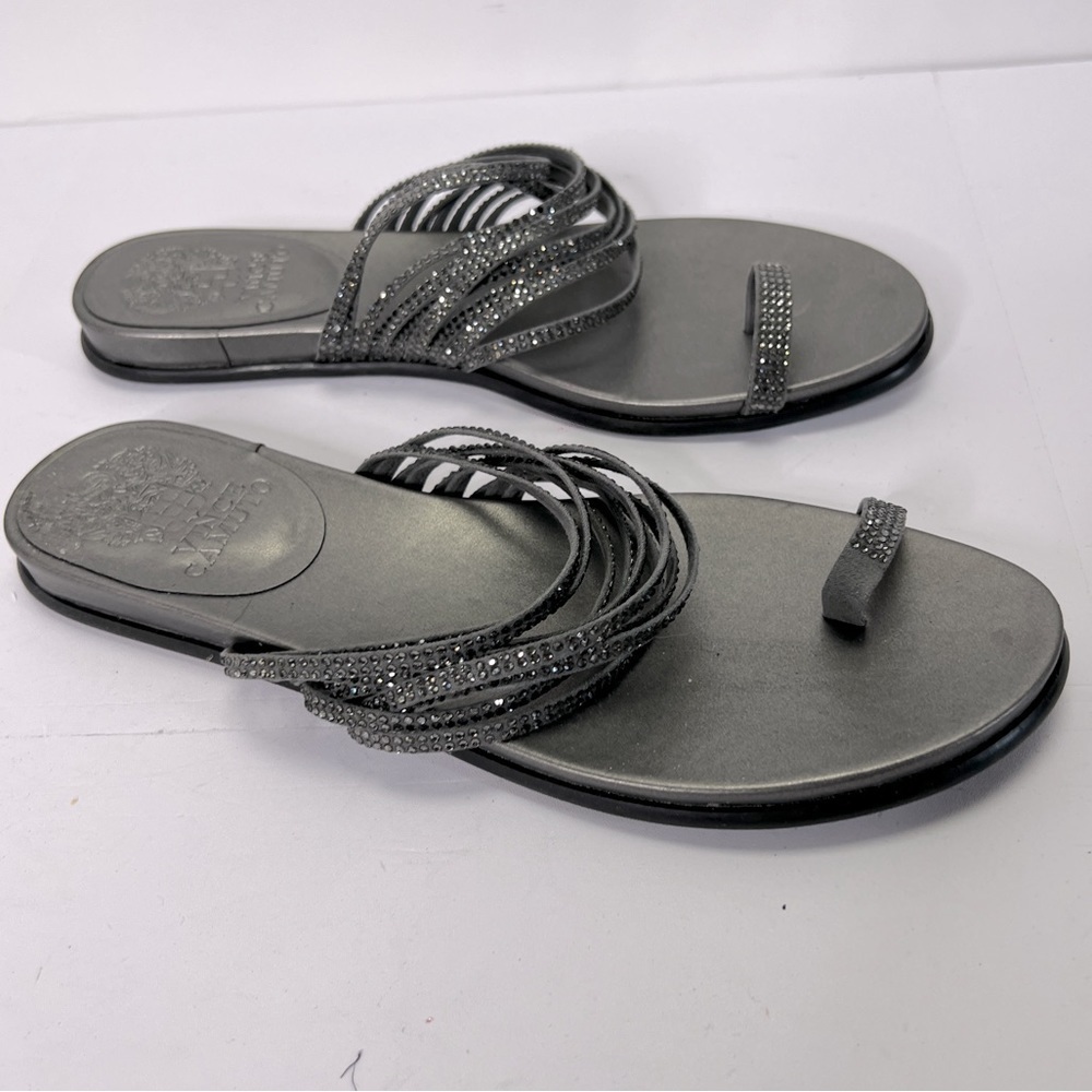 VINCE Camuto Leather Rhinestone Sandals Size 7.5